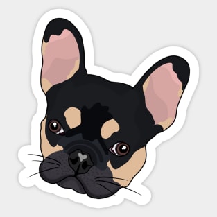 Black French Bulldog Sticker